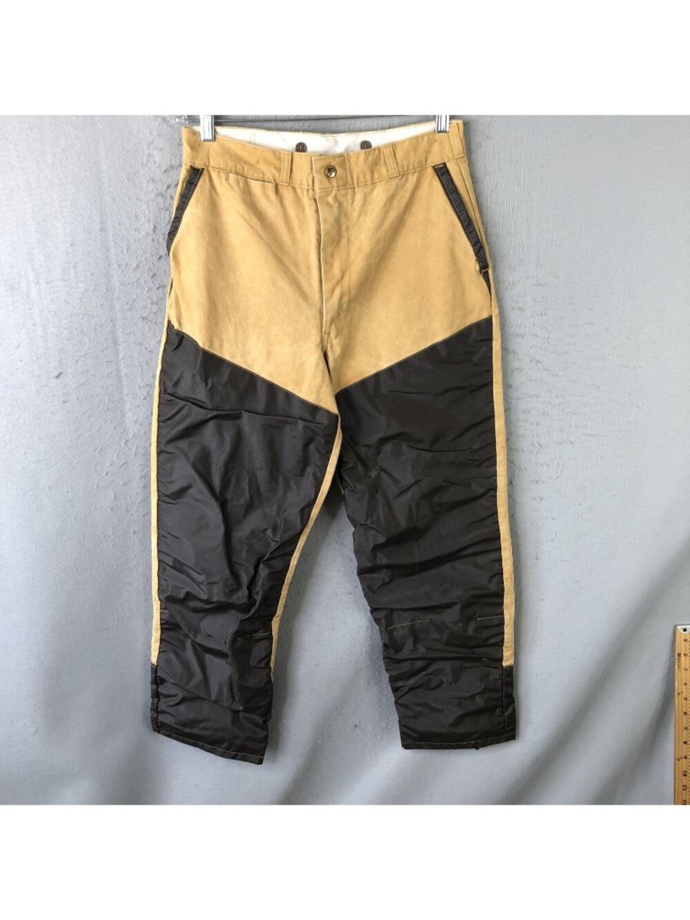 Vintage Black Sheep Brush Pants Mens 30 Brown Canvas Hunting Insulated 30x28